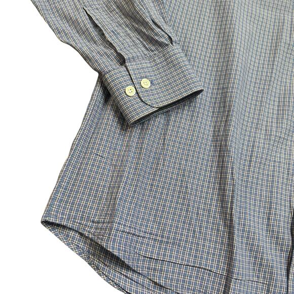 Oliver Ridley Men’s plaid button down shirt purple blue Size L - Picture 2 of 6